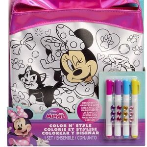 NEW| Disney Minnie Mouse Color N' Style Set - Pink and White